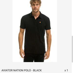 Aviator Nation Classic Black Polo for Men